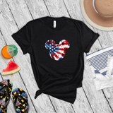 Disney Retro Mickey Head Tie Dye Stars And Stripes America Shirt/ 4th Of July Summer USA Flag 250 Anniversary Tshirt
