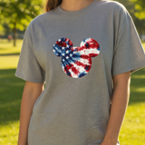Disney Retro Mickey Head Tie Dye Stars And Stripes America Shirt/ 4th Of July Summer USA Flag 250 Anniversary Tshirt