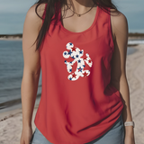 Disney Retro Mickey Mouse Patriotic Stars America Tank/ 4th Of July Summer USA 250 Anniversary Women Top