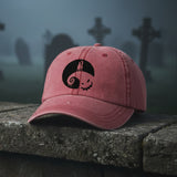 Disney Hat/ Nightmare Before Christmas Hat/ Jack Skellington And Sally On Spiral Hill Oogie Boogie Baseball Hat/ Disney Halloween Cap