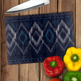 Aztec Cutting Board/ Southwestern Geometric Navy And White Tribal Kitchen Décor Gift