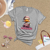 Funny Good Morning Grumpy Duck With Coffee And Pajamas