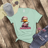 Funny Good Morning Grumpy Duck With Coffee And Pajamas