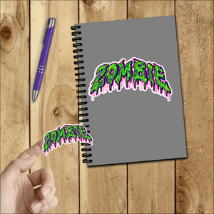 Halloween Stickers/ Neon Green Purple Zombie Monster Laptop Decal, Planner, Journal Vinyl Sticker Pack