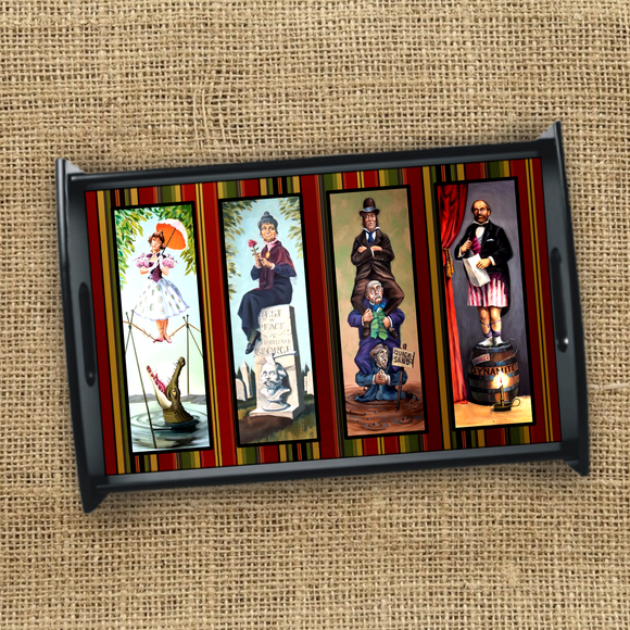 Haunted Mansion Wood Serving Tray/ Stretching Room Portraits Coffee Table/ Cookie Tray