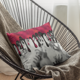 Halloween Pillow Cover/ Creepy Shadow Horror Zombie Hands With Red And Black Drips Decor