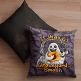 Halloween Pillow Cover/ It Was A Graveyard Smash Musical Ghost Guitar Decor