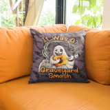 Halloween Pillow Cover/ It Was A Graveyard Smash Musical Ghost Guitar Decor