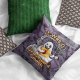 Halloween Pillow Cover/ It Was A Graveyard Smash Musical Ghost Guitar Decor