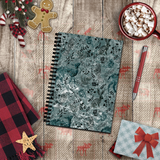 Christmas Journal/ Holiday Vintage Ephemeral Blue Winter Woodland Animals Notebook/ Diary Gift