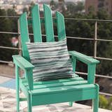 Beach Abstract Watercolor Navy Blue And Aqua Blue Stripes, Coastal Summer Pillow Cover