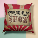 Retro Circus Pillow/ Vintage Freak Show Decor