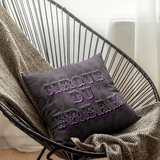 Cirque Du Freak Pillow/ Purple Gothic Argyle Vintage Freak Carnival Decor