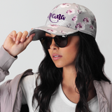 Ohana Hat/ Tropical Polynesian Hibiscus Fern Adjustable Cap