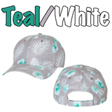 Ohana Hat/ Tropical Polynesian Hibiscus Fern Adjustable Cap