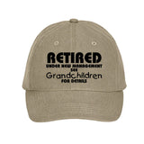 Retired Under New Management See Grandchildren For Details Funny Hat | Retirement Humor Cap