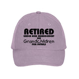 Retired Under New Management See Grandchildren For Details Funny Hat | Retirement Humor Cap