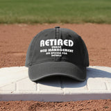 Retired Under New Management, See Spouse For Details Hat | Funny Retirement Cap