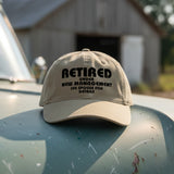 Retired Under New Management, See Spouse For Details Hat | Funny Retirement Cap