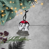 Halloween Snow Globe Ornaments/ Creepy Horror Hands Blood Drips Tree Ornament