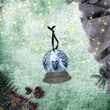 Halloween Snow Globe Ornaments/ Creepy Winter Zombie Ice Creature Tree Ornament