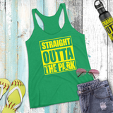 Softball Tank/ Yellow Straight Outta The Park Batter Silhouette Player Gift Tank Top