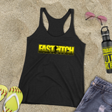 Softball Tank/ Fastpitch Softball Yellow Black Batter Gift Tank Top