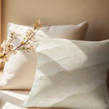 Sea Shore Sand Speckled Aqua And Seafoam Green Coastal Pillow Cover