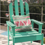 Watermelon Throw Pillow Cover/ Watercolor Watermelon Slices Paint Brush Strokes Summer Décor