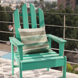 Coastal Retro Watercolor Beach Seafoam Green, Sage And Creamy Natural Sand Stripes Pillow Cover