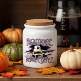Nightmare Before Christmas Halloween Coffee Sugar Jar/ Funny Jack Skellington Christmas Ceramic Creamer/ Sugar/ Spice/ Jar With Cork Lid