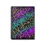 Leopard Journal/ Teal And Purple Abstract Leopard Animal Print Notebook/ Diary Gift