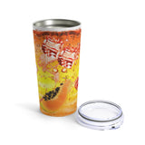 Orange Papaya Stainless Steel 20oz Tumbler/ Iced Summer Orange Fruit Drink Travel Mug Gift
