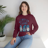 Christmas Sweatshirt/ Chillin With My Gnomies Winter Blue Sweater Gnome Trio Pajama Winter Fleece Sweater