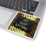 Softball Stickers/ Inspirational Motivational Quote Eat Sleep Softball Laptop Decal, Planner, Journal Vinyl Stickers