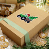 Christmas Stickers/ Farmhouse Tractor And Tree Laptop Decal, Planner, Journal Vinyl Stickers