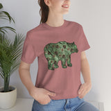 Christmas Bear Shirts/ Emerald Green Bear And Pinecones Winter Holiday T shirts