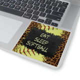 Softball Stickers/ Inspirational Motivational Quote Eat Sleep Softball Laptop Decal, Planner, Journal Vinyl Stickers