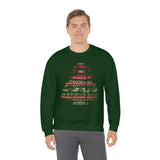 Christmas Sweatshirt/ Ugly Sweater Pattern Brushstroke Washi Tape Tree Pajama Winter Holiday Fleece Sweater