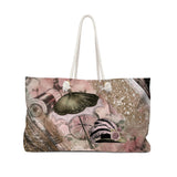 Steampunk Tote Rope Handle Bag/ Vintage Steampunk Glam Victorian Hat And Parasol Large Weekender Beach Bag