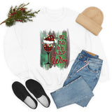 Christmas Wine Sweatshirt/ Carol Wine Lover Holiday Drinking Plaid Fa La La La Holiday Fleece Sweater