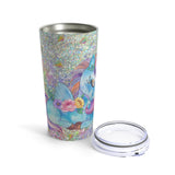 Glam Glitter Unicorn Stainless Steel 20oz Tumbler/ Rainbow Pastel Watercolor Unicorn With Glitter And Diamonds Travel Mug Gift