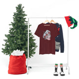 Valentine Shirts/ Gothic Tic Tac Toe Bones And Roses On Marbled Gray Paint Brushstrokes T shirts