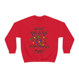 Christmas Sweatshirt/ Funny This Is Fine I’m Fine Messy Tangled Holiday Lights Pajama Winter Holiday Fleece Sweater