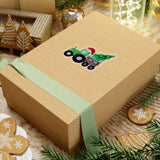 Christmas Stickers/ Farmhouse Tractor And Tree Laptop Decal, Planner, Journal Vinyl Stickers
