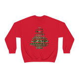 Christmas Sweatshirt/ Ugly Sweater Pattern Brushstroke Washi Tape Tree Pajama Winter Holiday Fleece Sweater