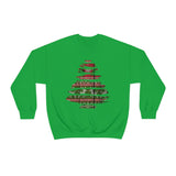 Christmas Sweatshirt/ Ugly Sweater Pattern Brushstroke Washi Tape Tree Pajama Winter Holiday Fleece Sweater