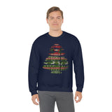 Christmas Sweatshirt/ Ugly Sweater Pattern Brushstroke Washi Tape Tree Pajama Winter Holiday Fleece Sweater