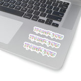 Thank You Stickers/ Iridescent Rainbow Party Foil Balloons Gift Favor Vinyl Label Stickers