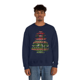 Christmas Sweatshirt/ Ugly Sweater Pattern Brushstroke Washi Tape Tree Pajama Winter Holiday Fleece Sweater